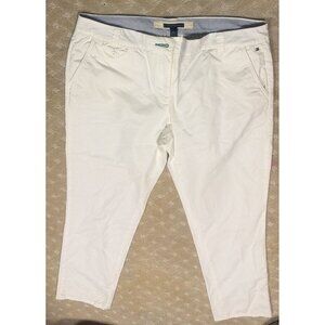 Tommy Hilfiger Women's White Chino Pants Trousers Size 16 Straight Leg Casual